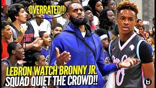 LeBron James Watches Bronny Jr & Squad Respond to OVERRATED Chants! Northcoast Blue Chips TOO OP!!