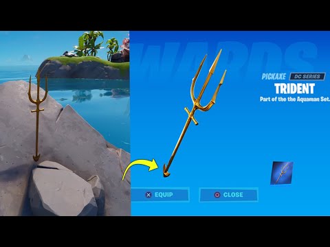 How to Unlock Trident Pickaxe in Fortnite! Collect your Trident at Coral Cove - Fortnite Aquaman