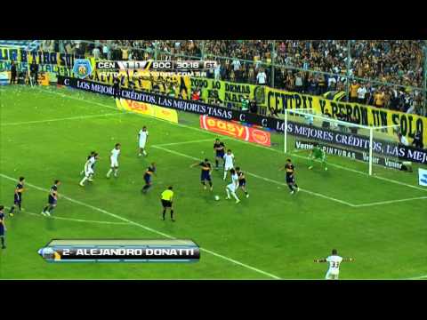 Gol de Donatti. Central 2 - Boca 1. Fecha 11. Torneo Final 2014. Fútbol Para Todos