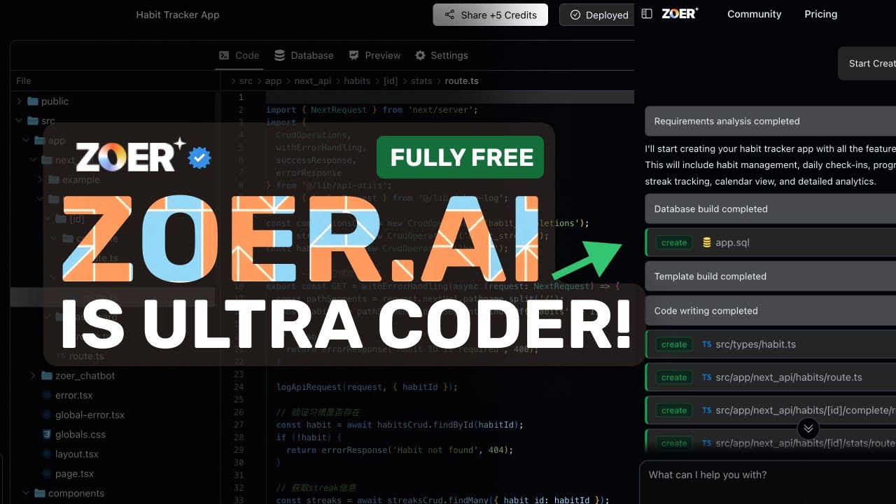 Zoer: This CRAZY FREE Full-Stack AI App Generator is AWESOME!