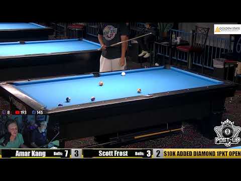 SCOTT FROST vs AMAR KANG - Diamond One-Pocket Open- $10,000 Added
