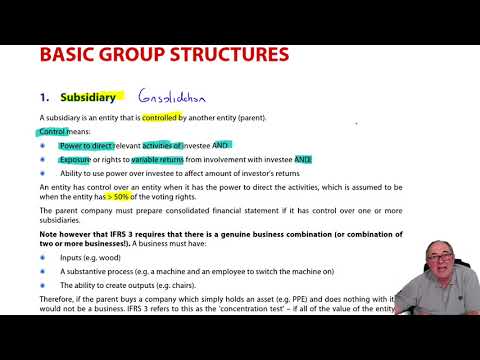 Basic group structures - Introduction - ACCA SBR