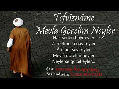 Mevla Görelim Neyler (Tefvîznâme) / Erzurumlu İbrahim Hakkı