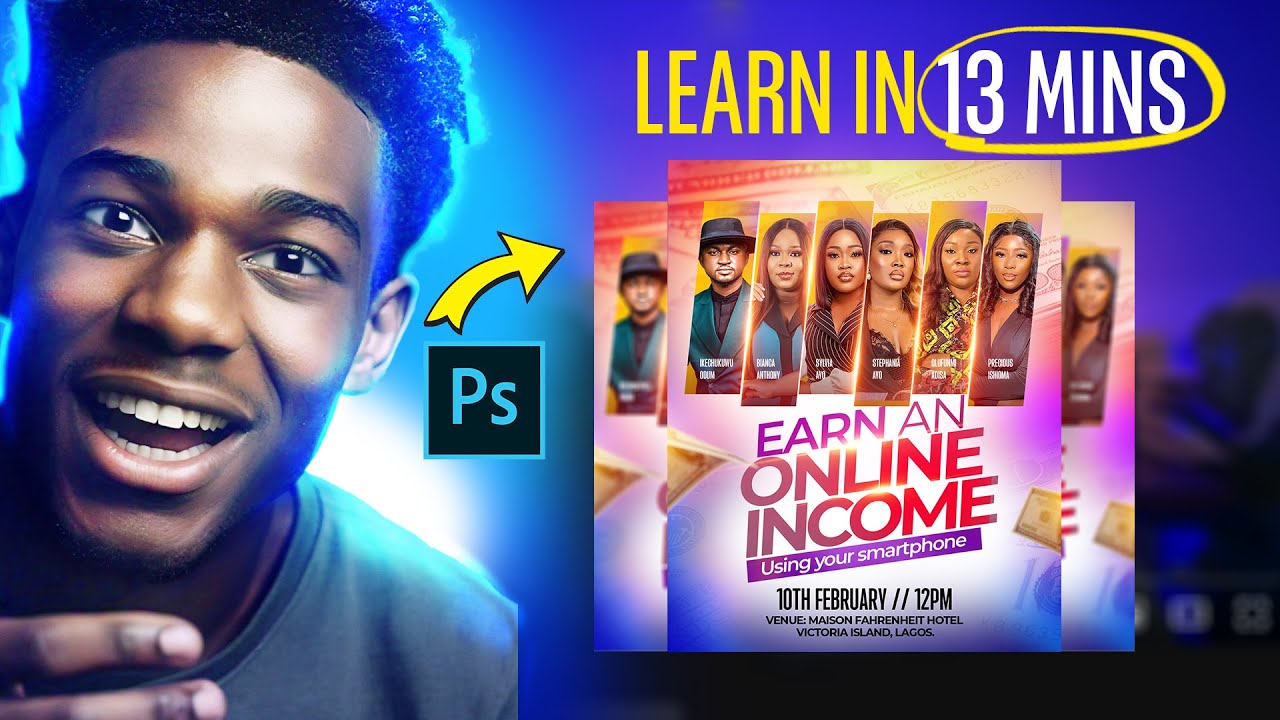 FREE PSD FLYER TEMPLATE- LEARN THIS IN 13 MINS