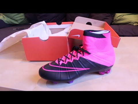 Nike Mercurial Superfly FG Pink and black leather