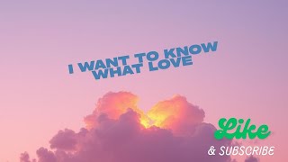 I Want To Know What Love