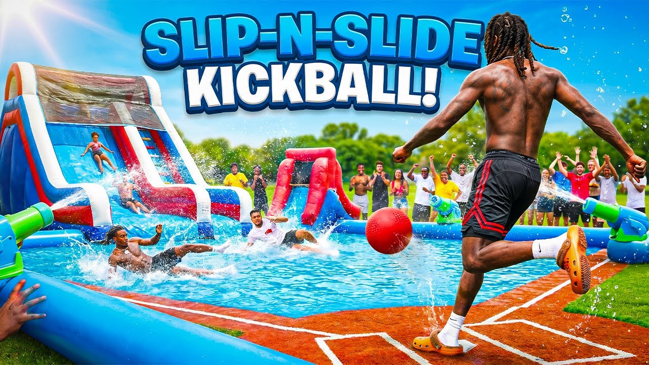 I PLAYED SLIP N SLIDE KICKBALL IN 115 DEGREE HEAT