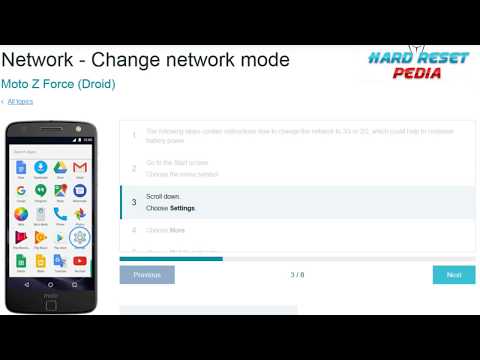 ☑️  Moto Z Force Change Network Mode