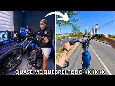 TENTEI APRENDER A DAR GRAU DE BIKE MOTORIZADA KKKKK cai muito