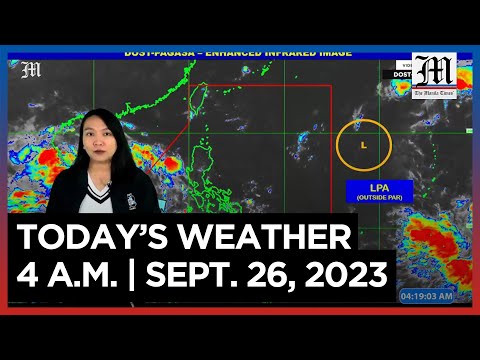 Today's Weather, 4 A.M. Sept. 26, 2023