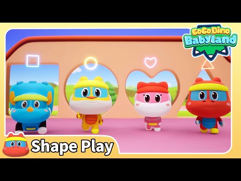 🔶 Learn Shape w/ GoGo Dino Babyland | 05 Shape Rescue Challenge🔑 | Color Play | Dinosaurs for Kids