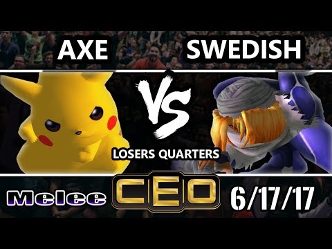 CEO 2017 Smash Melee - Tempo | Axe (Pikachu) Vs. RNG | Swedish Delight (Sheik) SSBM LQ