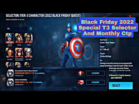 Monthly Ctp & Lets Select Black Friday 2022 Special T3 Selector - Marvel Future Fight