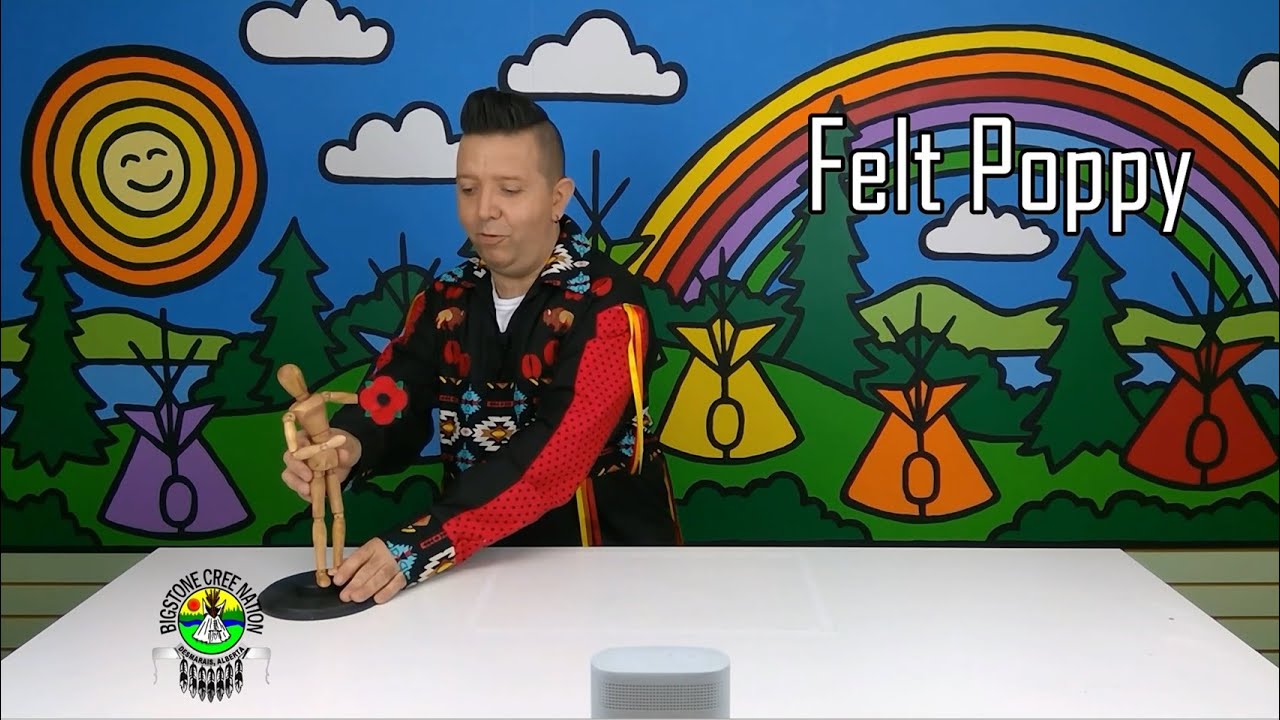 015 INDIGENOUS ART ADVENTURES with Lance Cardinal - SCHOOL SERIES (Grade 5-6) FELT POPPY PIN