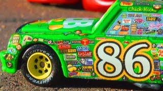 Disney CARS 2 Chick Hicks Cars Racer Synthetic Tires die-cast K-Mart Exclusive Mattel Pixar Wins
