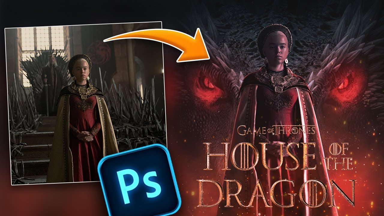 House of The Dragon  Photoshop Poster Design | Speed Art