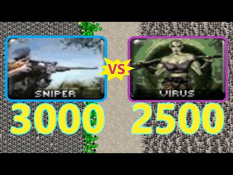 3000 Snipers vs 2500 Virus - Same Cost - Red Alert 2