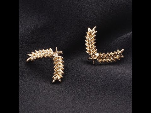 Leaf Collar Brooch Pin Pair