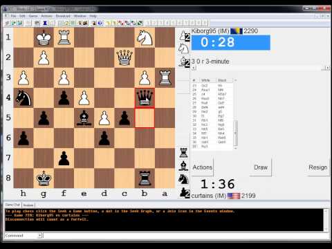 3 minute chess #3: IM Denis Kadric vs IM Greg Shahade
