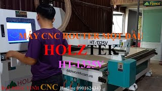 MÁY CNC ROUTER HT-1325V PHIÊN BẢN MỚI 2022 CỦA HOLZTEK. Bổ sung cữ chỉnh phôi nhanh chóng.