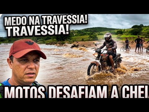 Rio curimataú volta a colocar cheia. passagem molhada em Dona Inês PB