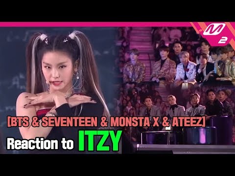 [Reaction Cam] BTS & ATEEZ & MONSTA X & SEVENTEEN Reaction to ITZY(있지) l 2019MAMA x M2