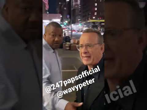 Tom Hanks goes Off on aggressive fans lastnight knocking into his wife after dinner nyc #tomhanks