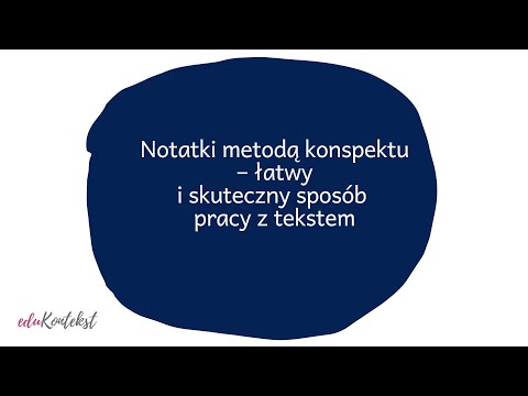 KONSPEKT   skuteczne notatki