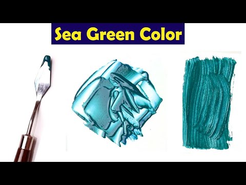 How To Make Sea Green Color - Mix Acrylic Colors