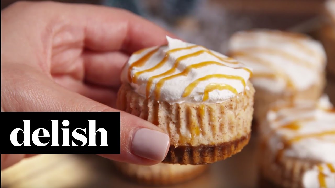 Mini Eggnog Cheesecakes | Delish thumnail