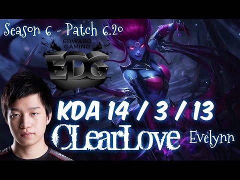 EDG ClearLove EVELYNN vs NIDALEE Jungle - Patch 6.20 NA Ranked | League of Legends