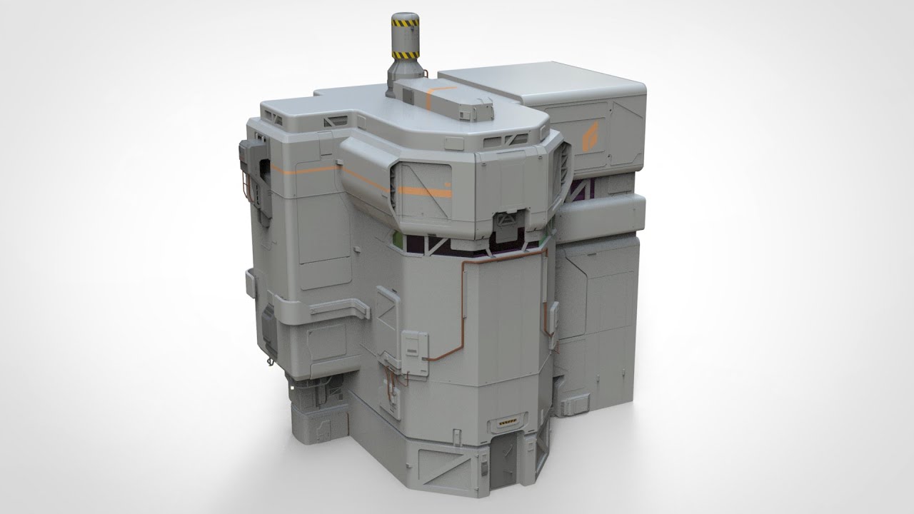 विज्ञान-कल्पना वास्तुशिल्प तत्व 8 3D मॉडल