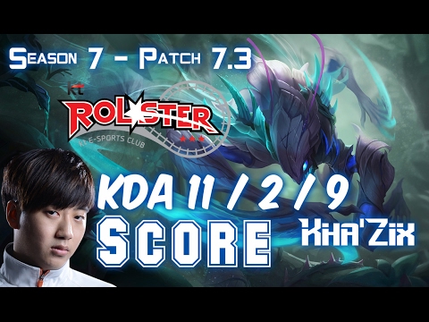 KT Score KHA'ZIX vs ELISE Jungle - Patch 7.3 KR Ranked