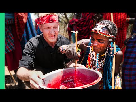 SHOCKING Tribal Food in Kenya!!! Rarely Seen Food of the Maasai People! Video