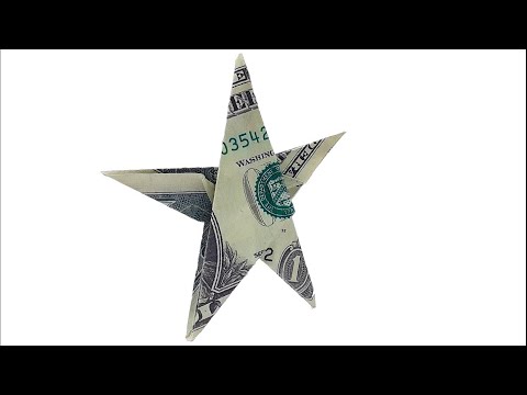 Money Origami Star - Dollar Origami ⭐⭐🌟🌟 - Designed by John Montroll