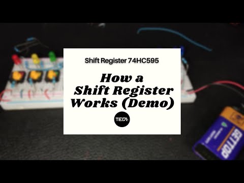Create a Demonstration of HOW SHIFT REGISTERS WORK using a 74HC595 and push-buttons