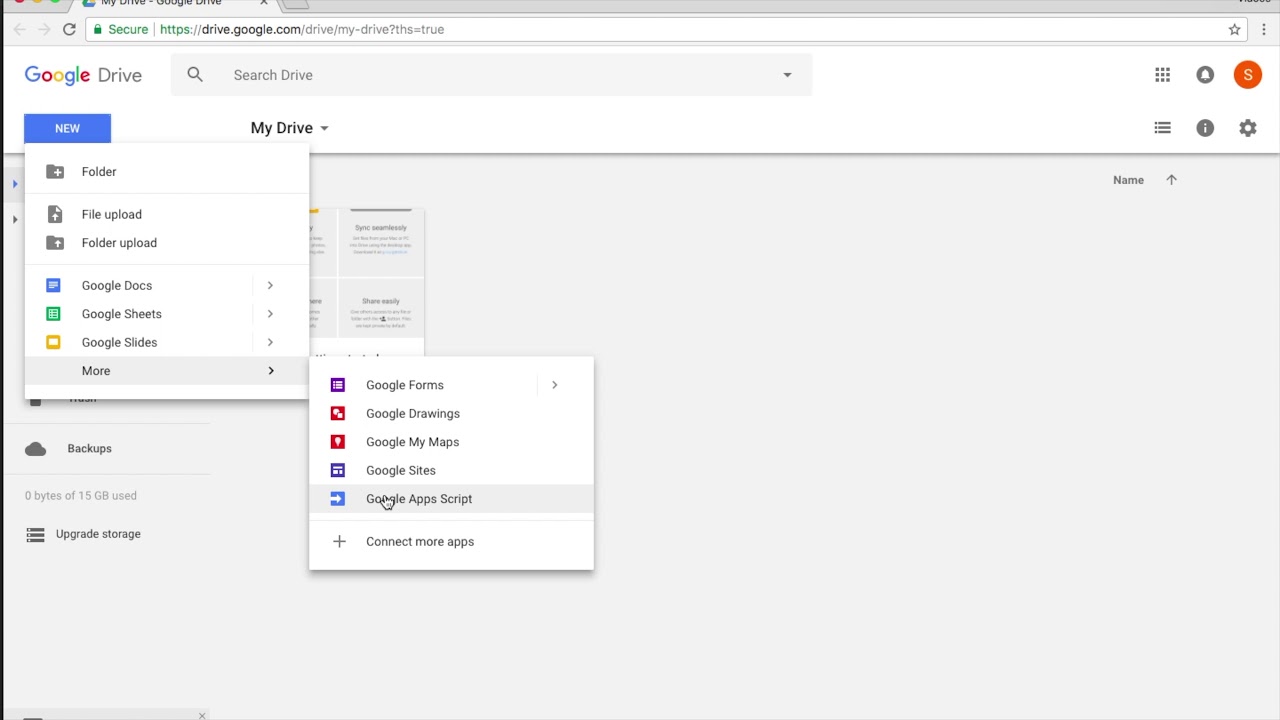GoogleAppScript: Create Your First App Script Project