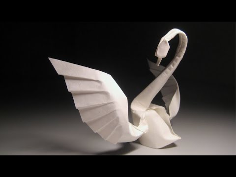 Origami swan by Hoàng Tiến Quyết