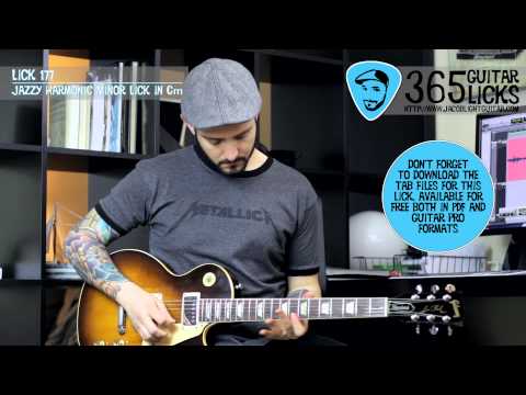 Lick 177/365 - Jazzy Harmonic Minor Lick in Cm | 365 Guitar Licks Project