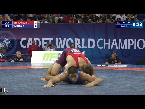 BRONZE FS - 76 kg: T. WITTLAKE JR (USA) df. S. YAMADA (JPN), 0-0