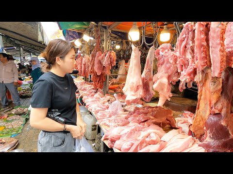 Walking Tour Around Cambodia Market - Massive Food Show & Real Life In Market - Khmer Food