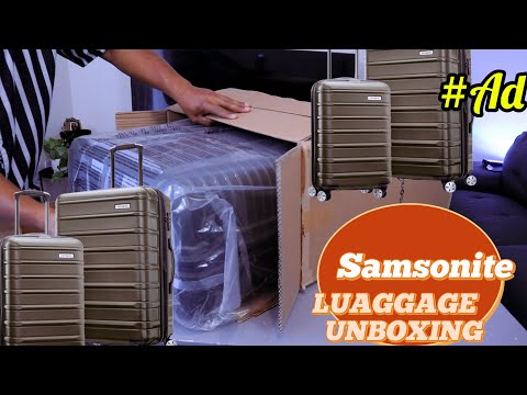 Samsonite Upscape 4 Wheel Hard Shell Large Suitcase Unboxing