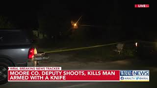 Moore County man killed by deputy after making threats with a knife