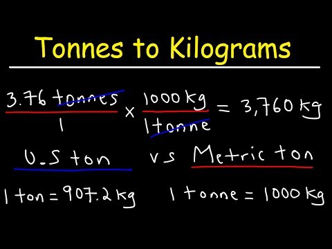 Part of a video titled How To Convert From Tonnes to Kilograms and Kg to Tons - YouTube
