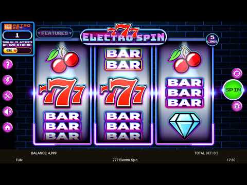 Demo gameplay of 777 Electro Spin by Retro Gaming