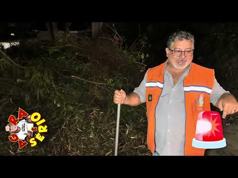 DEFESA CIVIL DE JUQUITIBA EM PLENA SEXTA-FEIRA À NOITE TRABALHANDO A TODO VAPOR