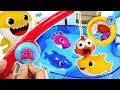 PinkFong Fishing And Play Bathing Toy Let S Take A Clean Bath With Baby Shark Family PinkyPopTOY