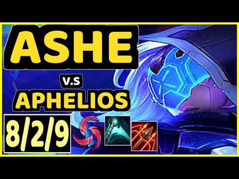 HYBRID (ASHE) vs APHELIOS - 8/2/9 KDA BOTTOM ADC GAMEPLAY - KR Ranked GRANDMASTER