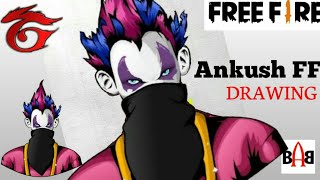 Ankush FF drawing ll Free Fire Characters Drawing 