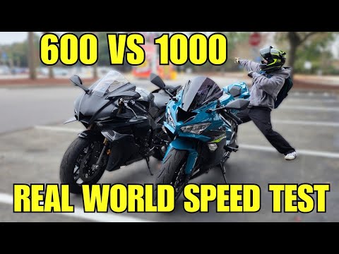 600 vs 1000cc - Real World Speed Test (40-80mph)